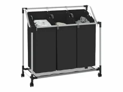 Cesto De Ropa|Clasificador de ropa con 3 bolsas Acero