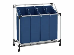 Clasificador de ropa con 4 bolsas Acero Azul Outlet