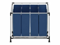 Clasificador de ropa con 4 bolsas Acero Azul Outlet
