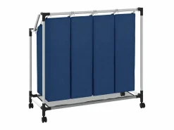 Clasificador de ropa con 4 bolsas Acero Azul Outlet