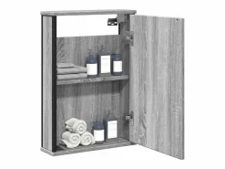 Clemente Armario con espejo de baño madera Sonoma 42x12x60 cm^Garden Furniture