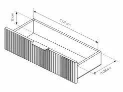Cómoda: 3 cajones, 1 puerta, cachemir, patas doradas, 138,2 x 81,2 x 38 cm^ Best