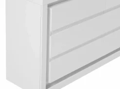 Vente-unique Cómoda|Cómoda 6 cajones con LEDs MDF lacado - FLARANCIA