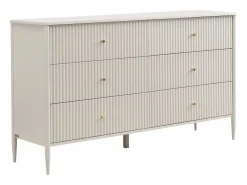 Cómoda 6 cajones MDF color y dorado - CALITARO^Vente-unique Discount