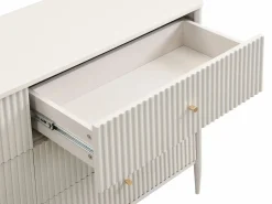 Cómoda 6 cajones MDF color y dorado - CALITARO^Vente-unique Discount