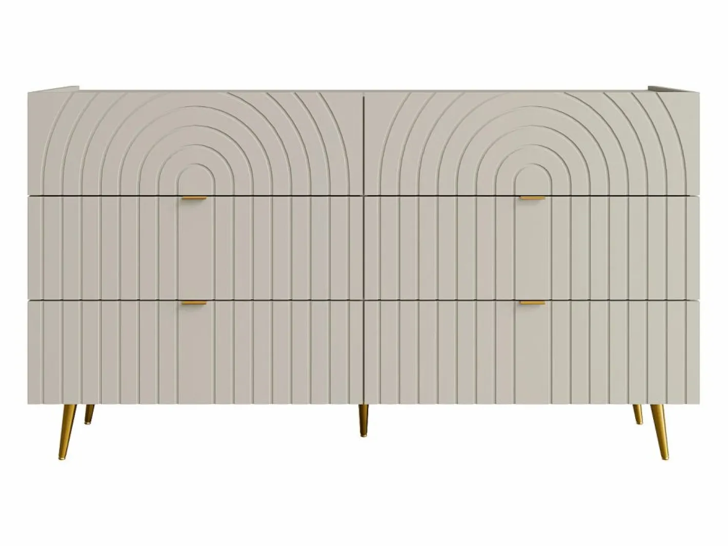 Vente-unique Cómoda 6 tiroirs en color - NORSIM de Pascal MORABITO Beige Outlet