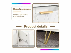 Cómoda, armario con 6 cajones,100 x 34 x 73 cm, aparador para salón, elegante estilo escandinavo, color^ Discount