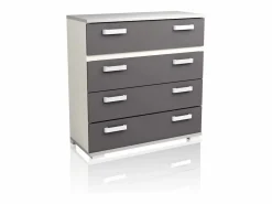 duehome Cómoda Ataneq Blanco - Grafito Marru00f3n