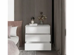 TuHome Cómoda|Cómoda Austin en melamina con tres cajones de riel metalico , 80 cm X 85 cm X 42 cm ,