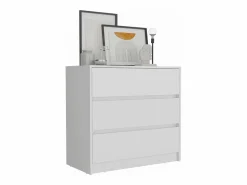 TuHome Cómoda|Cómoda Austin en melamina con tres cajones de riel metalico , 80 cm X 85 cm X 42 cm ,
