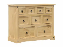 vidaxl Cómoda|Cómoda cajonera Corona madera maciza de pino 101x45x82 cm