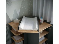 Vicco Mueble De Bebé|Cómoda cambiador antracita/artisan 85x85x77.3 kristian