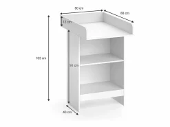 Cómoda cambiador 60x88x103 leo^Vicco Best