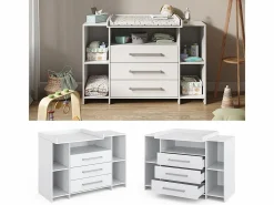 Vicco Cómoda cambiador 143x70x100 oskar Blanco Sale