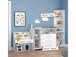 Vicco Mueble De Bebé|Cómoda cambiador 113x53x100 oskar