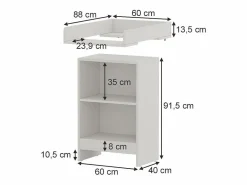 Cómoda cambiador 60x88x103.5 mona^Vicco Best