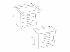 Vicco Mueble De Bebé|Cómoda cambiador 86.6x48.5x86.5 miro