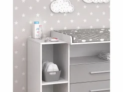 Vicco Cómoda cambiador /gris 113x53x100 oskar Blanco Clearance