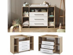 Vicco Mueble De Bebé|Cómoda cambiador /sonoma 143x70x100 oskar