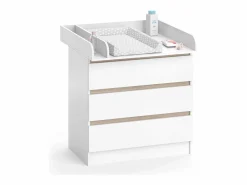 Vicco Cómoda cambiador /sonoma 80x76x87 emma Blanco Hot