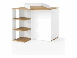 Vicco Mueble De Bebé|Cómoda cambiador roble blanco/dorado 85x85x77.3 kristian
