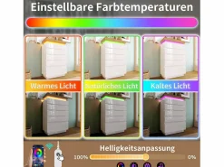 Merax Cómoda|Cómoda con 6 cajones - 73 x 39 x 115 cm - LED - Tablero de partículas - para salón y dormitorio -