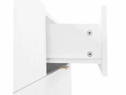 Cómoda con 6 cajones - mueble de almacenaje de madera - tiradores y patas de metal - (120x40x77cm) Blanco Discount