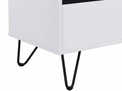 Vente-unique Cómoda|Cómoda con 6 cajones de MDF color y negro - ABUJA