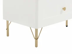 Vente-unique Cómoda con 6 cajones en color y dorado - ALOBARA Blanco Hot