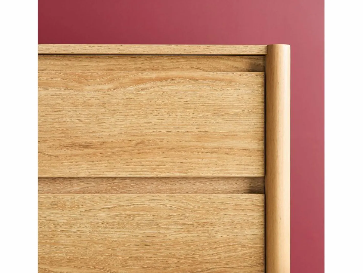 Sweeek Cómoda|Cómoda con decoración de madera, 6 cajones natural
