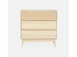Cómoda con efecto madera, 3 cajones madera clara^Sweeek