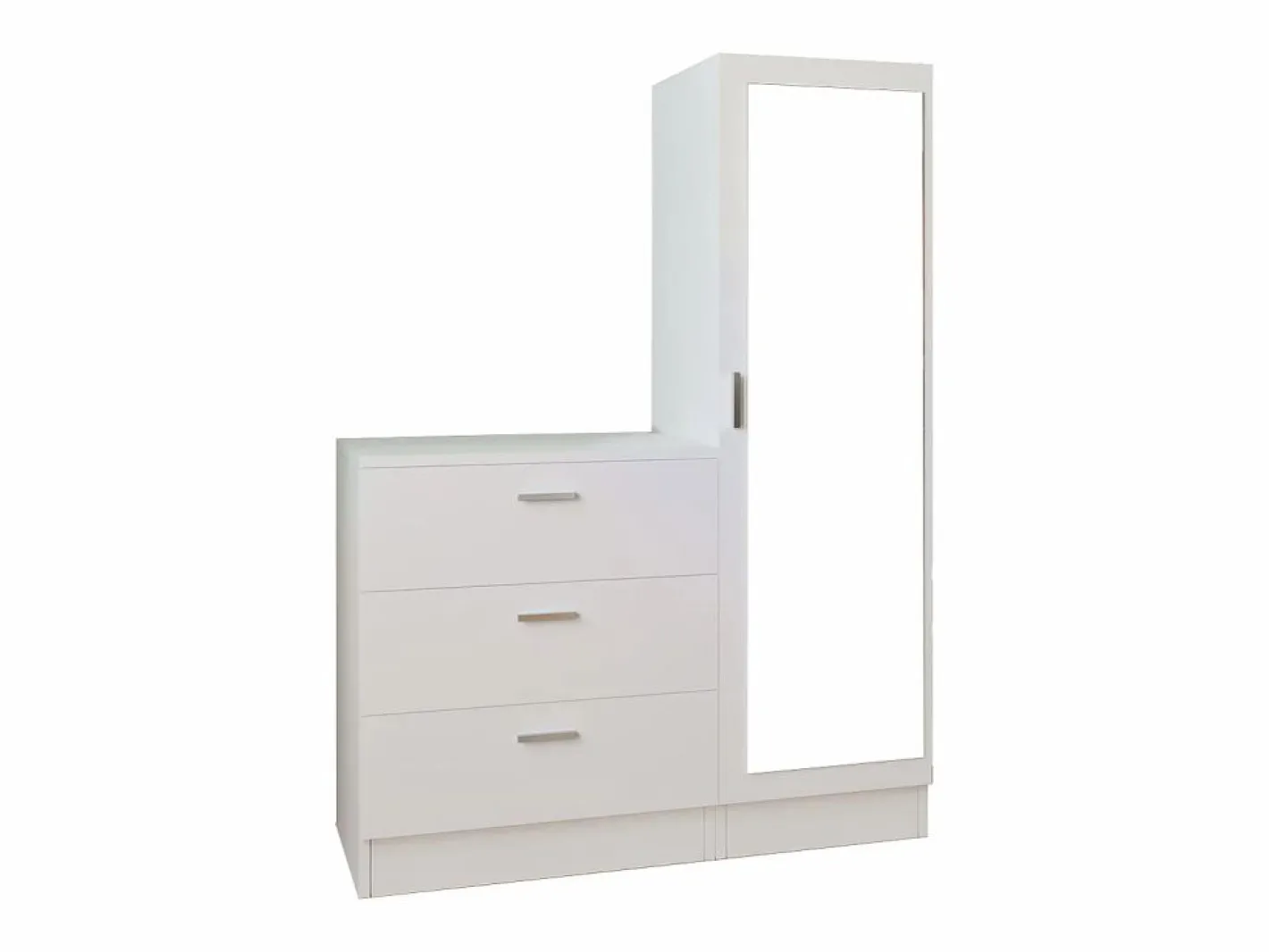 Vente-unique Cómoda|Armario|Cómoda de 3 cajones con mueble y espejo - VITORIO