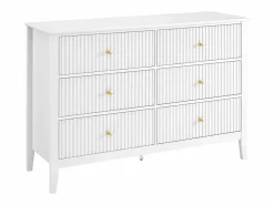 Vente-unique Cómoda de 6 cajones de MDF en color - NARIVA Blanco New