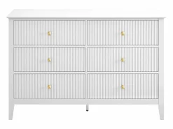 Vente-unique Cómoda de 6 cajones de MDF en color - NARIVA Blanco New
