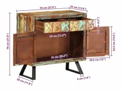 Cómoda de madera maciza reciclada 70x35x70 cm^vidaxl Best