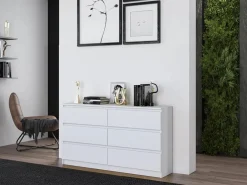 SELSEY Cómoda|Cómoda de seis cajones - 138 cm - - MALWA