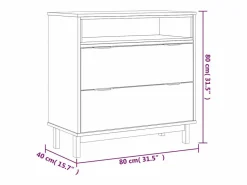 Cómoda FLAM madera maciza de pino 80x40x80 cm^vidaxl Best