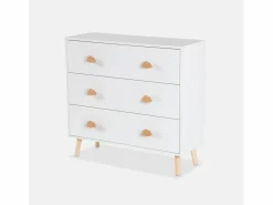 Sweeek Cómoda infantil, 3 cajones Blanco New