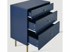 ModernLuxe Cómoda Ragement para dormitorio - 3 cajones - oscuro Azul Outlet