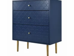 ModernLuxe Cómoda Ragement para dormitorio - 3 cajones - oscuro Azul Outlet