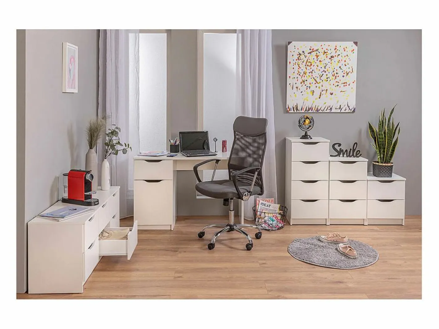 ebuy24 Cajonera De Escritorio|Cómoda Wung 3 cajones color .