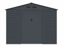 EXPERTLAND Cobertizo de jardín de acero galvanizado antracita 8,94 m² ADELMO Gris antracita New