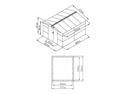 EXPERTLAND Cobertizo de jardín de acero galvanizado antracita 8,94 m² ADELMO Gris antracita New