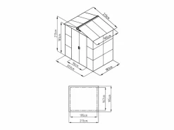 EXPERTLAND Caseta De Jardín|Cobertizo de jardín de metal en acero galvanizado antracita 4,15 m² ADELMO