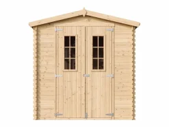 Timbela Cobertizo de madera con suelo tratado - H218x206x216 cm / 3.53 m² - M343C+M343G Color natural claro Sale