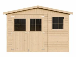 Cobertizo de madera con suelo tratado - 324x416 cm / 12m² - M336+M336G^Timbela Hot