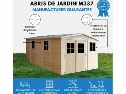 Cobertizo de madera con suelo tratado - 324x516 cm /15 m² - M337+M337G^Timbela Sale