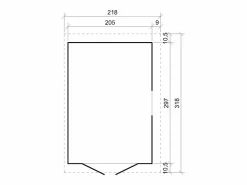 Timbela Caseta De Jardín|Cobertizo de madera sin pared lateral con suelo tratado - 6.1 m² - M339A+M339G