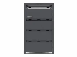 EXPERTLAND Cobertizo para cubo de basura en acero galvanizado 1 cubo 68x80x116 240L LOKAFA Gris antracita Outlet