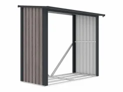 Cobertizo para la leña de metal de acero galvanizado 1,98 m3 2 estéreos Ancho 182 x Prof. 89 x Alt. 156 cm BIRWOOD^EXPERTLAND Best